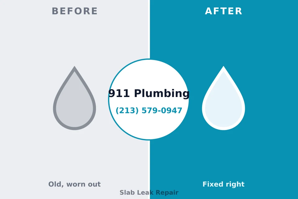 Before and after: plumbing repair Plymouth, PA